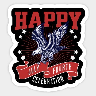 Happy July Fourth Celebration Sticker